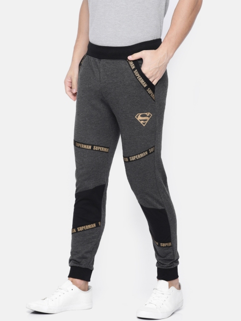 

Splash Men Charcoal Grey Slim Fit Printed Joggers