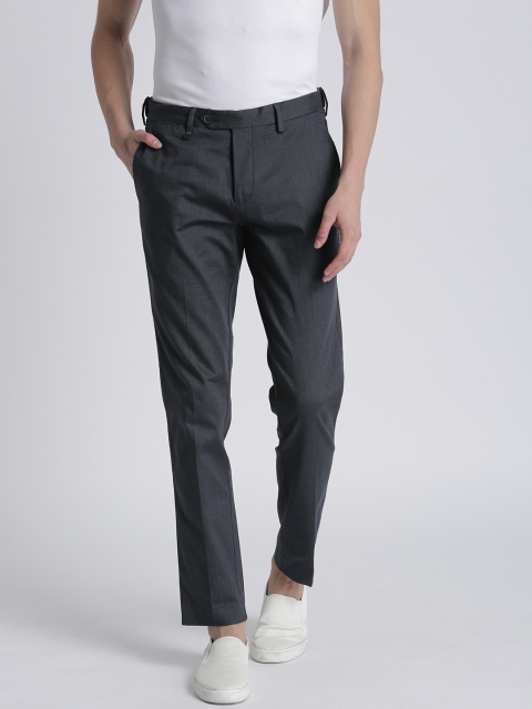

Splash Men Blue Slim Fit Self Design Regular Trousers