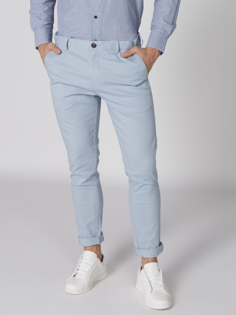 

Splash Men Blue Skinny Fit Solid Regular Trousers