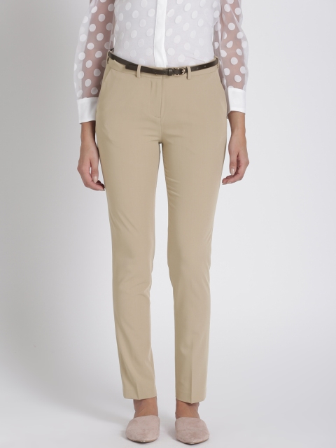 

Splash Women Beige Regular Fit Solid Trousers