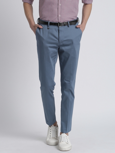 

Splash Men Blue Slim Fit Solid Regular Trousers