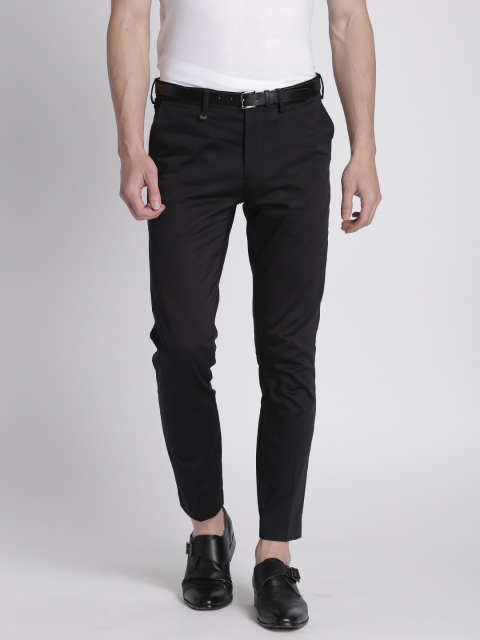 

Splash Men Black Solid Trousers
