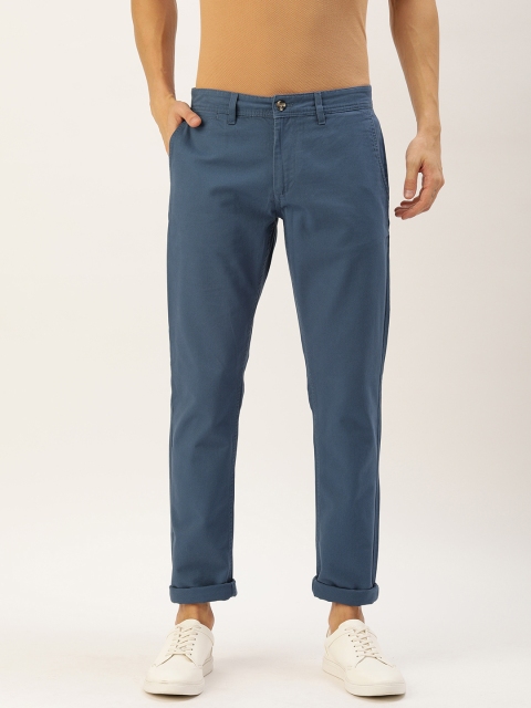 

Splash Men Navy Blue Regular Fit Solid Chinos