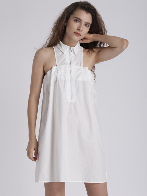 

Splash Women White Solid A-Line Dress