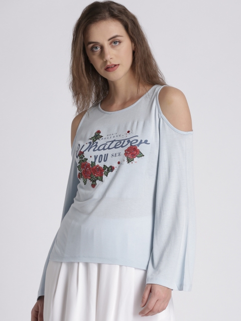 

Splash Women Blue Printed Top