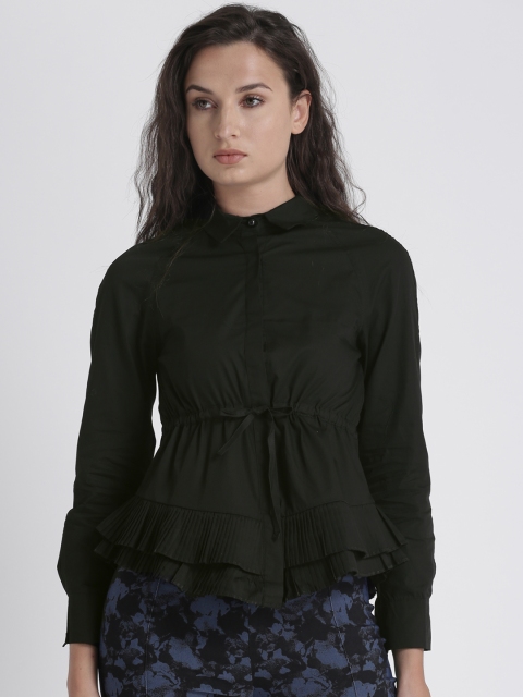 

Splash Women Black Solid Shirt Style Top