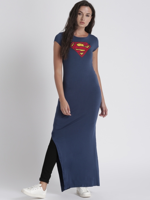 

Splash Women Blue Printed Longline Top