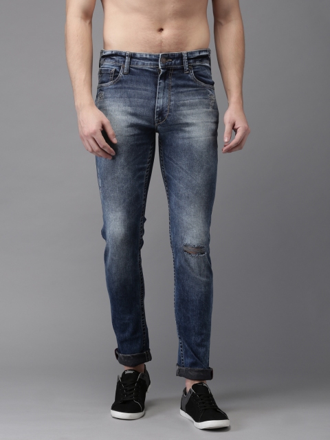 

Moda Rapido Men Blue Slim Fit Mid-Rise Mildly Distressed Stretchable Jeans