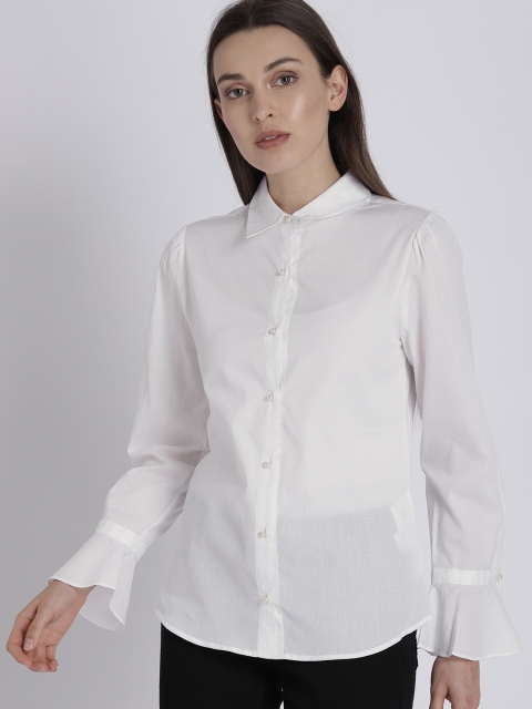 

Splash Women White Regular Fit Solid Casual Shirt