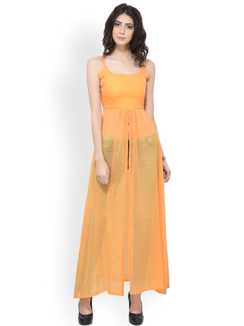 

SCORPIUS Women Orange Solid Maxi Top