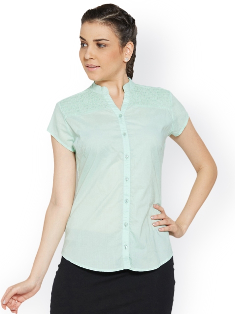 

Bombay High Women Green Solid Shirt Style Top