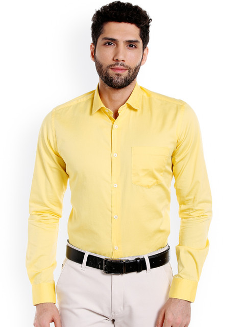 

Integriti Men Yellow Slim Fit Solid Casual Shirt