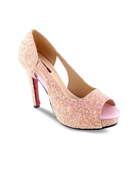 

SHUZ TOUCH Women Pink Solid Pumps