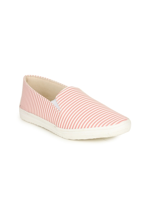 

Shoetopia Women Pink Slip-On Sneakers