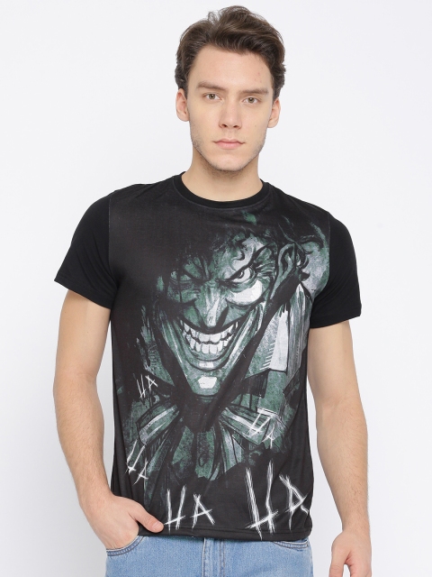 

Splash Men Black Printed Round Neck T-shirt