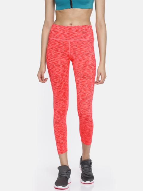 

HRX Active by Hrithik Roshan Coral Pink RAPID-DRY Crop Tights