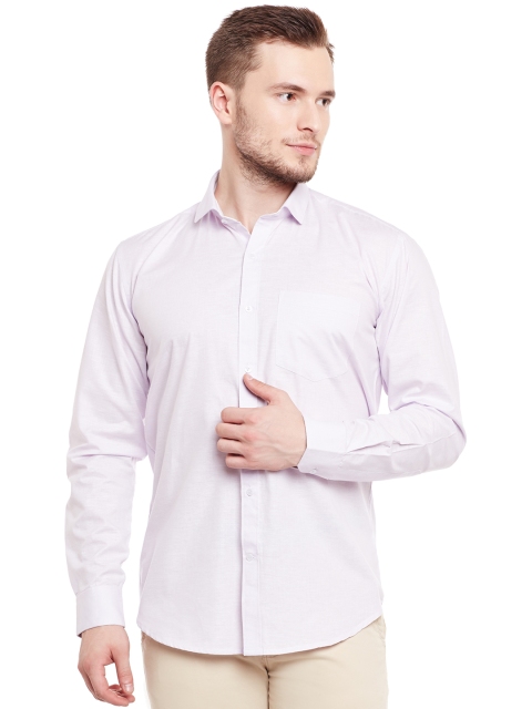 

DENNISON Men Lavender Comfort Slim Fit Solid Semiformal Shirt