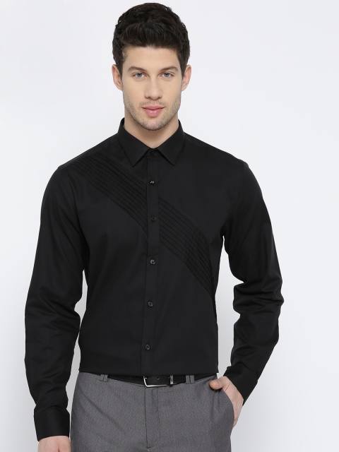 

Blackberrys Men Black Slim Fit Solid Partywear Shirt