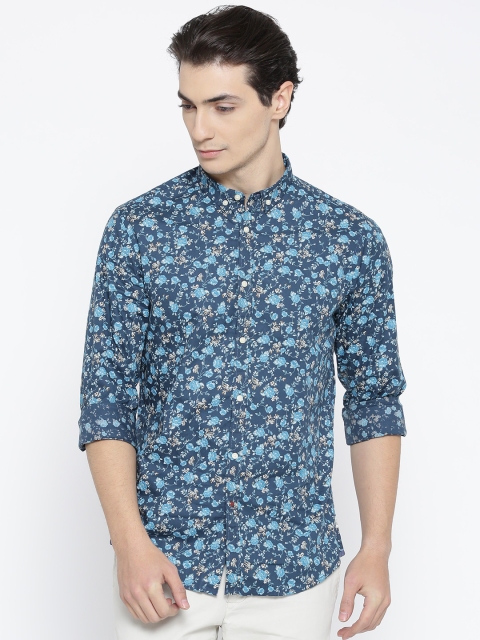 

Blackberrys Men Blue Slim Fit Printed Casual Shirt