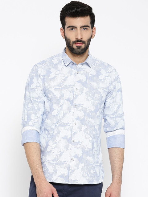 

Blackberrys Men Blue Slim Fit Printed Casual Shirt