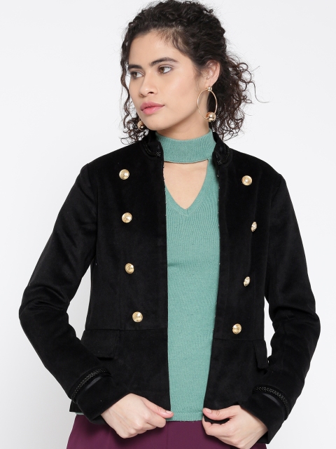 

Ginger by Lifestyle Women Black Solid Tailored Jacket