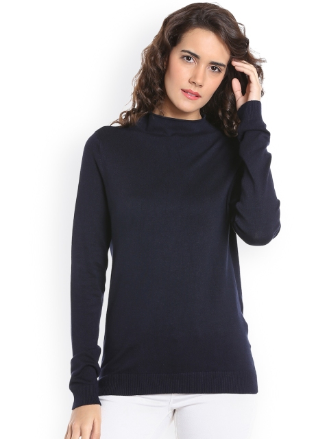 

Vero Moda Women Navy Blue Solid Pullover