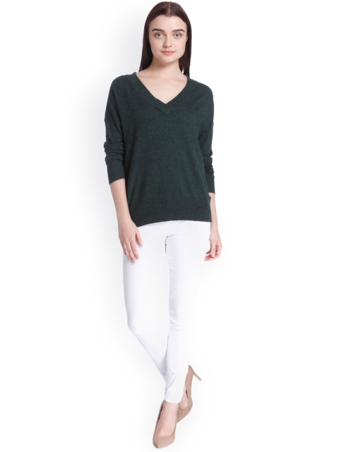 

Vero Moda Women Green Solid Pullover