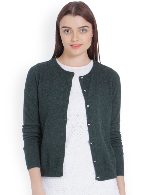 

Vero Moda Women Green Solid Cardigan