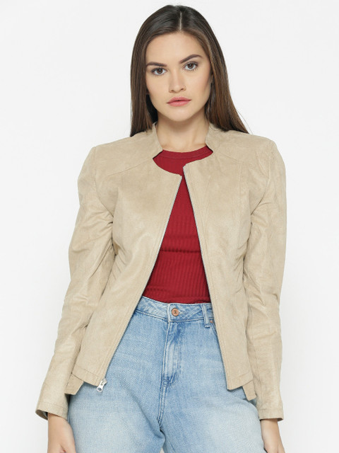 

Fort Collins Women Beige Solid Tailored Jacket