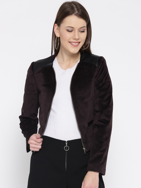 

Fort Collins Women Burgundy Solid Tailored Jacket