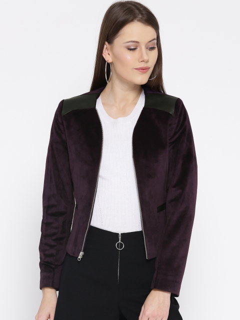 

Fort Collins Women Burgundy Solid Tailored Jacket