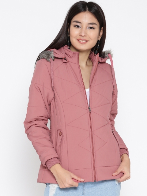 

Fort Collins Women Pink Solid Parka Jacket