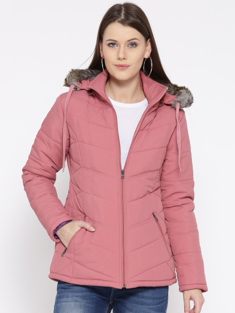 

Fort Collins Women Pink Solid Parka Jacket