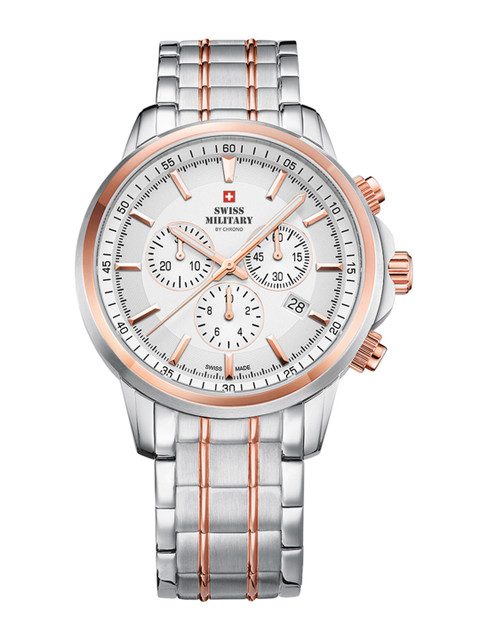 

Swiss Military by Chrono Men Silver-Toned Analogue Watch SM34052.07