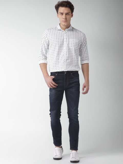 

Mast & Harbour Men Blue Skinny Fit Mid-Rise Clean Look Stretchable Jeans
