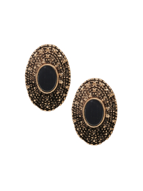 

Shining Diva Black Oval Studs