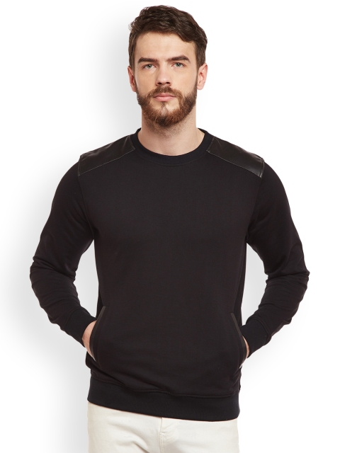 

Club York Men Black Solid Sweatshirt