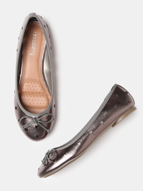

DressBerry Women Copper-Toned Solid Synthetic Ballerinas