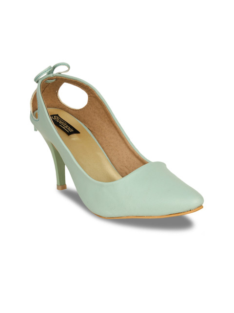 

Shoetopia Women Green Solid Pumps