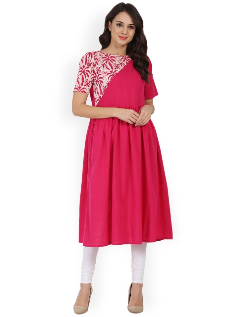 

Nayo Women Pink Printed Anarkali Kurta