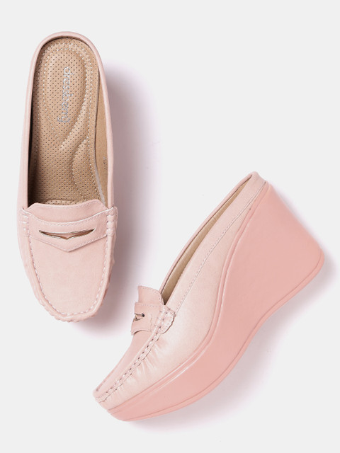 

DressBerry Women Dusty Pink Solid Wedges