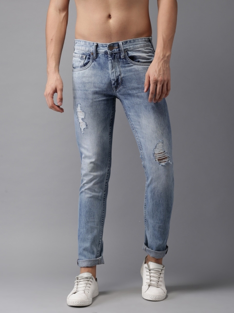 

HERE&NOW Men Blue Slim Fit Mid-Rise Clean Look Stretchable Jeans