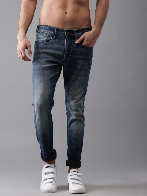 

HERE&NOW Men Blue Skinny Fit Mid-Rise Clean Look Jeans