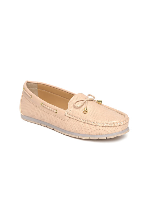 

Carlton London Women Nude-Coloured Textured Boat Shoes