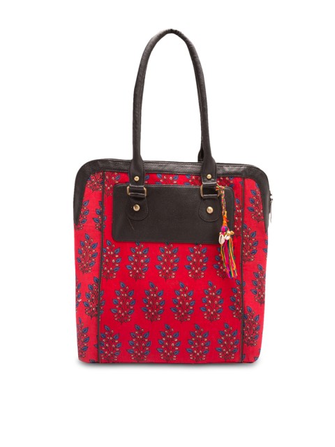 

Vivinkaa Red & Blue Printed Tote Bag