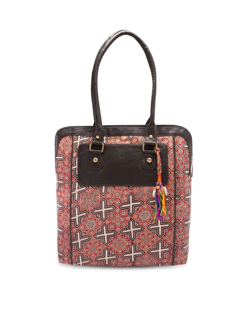 

Vivinkaa Red Printed Tote Bag
