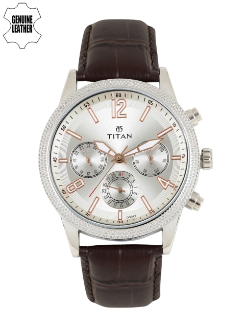 

Titan Men Silver-Toned Analogue Watch NK1734SL01