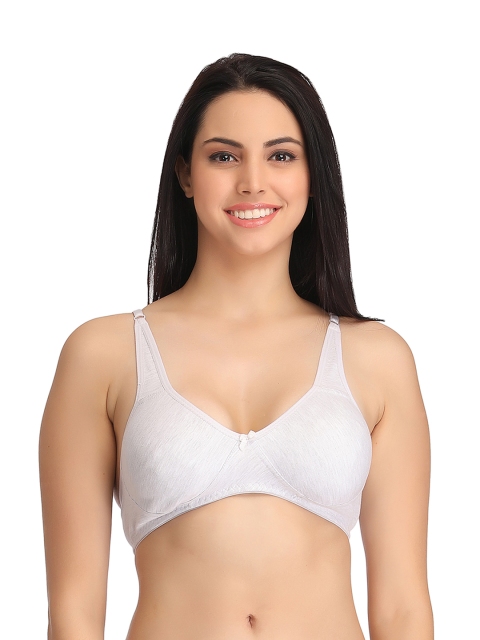 

Clovia Grey Self Design Non-Wired Non Padded T-shirt Bra