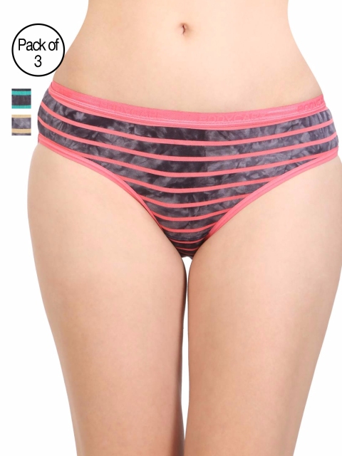 

Bodycare Pack of 3 Assorted Bikini Briefs, Multi