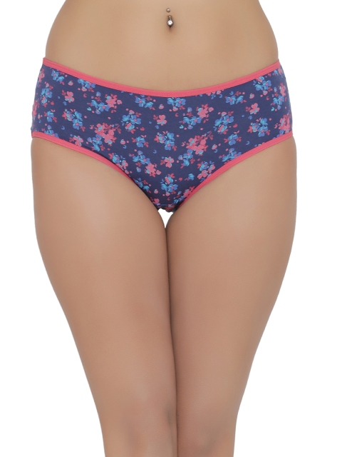 

Clovia Women Blue & Pink Floral Printed Hipster Briefs PN2036P08S
